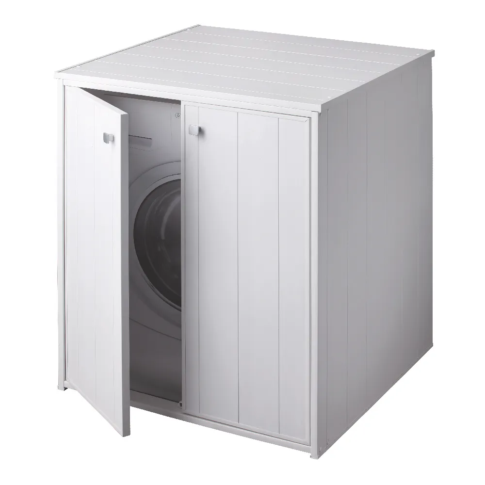 Coprilavatrice con ante 76x71cm in PVC bianco | Igloo