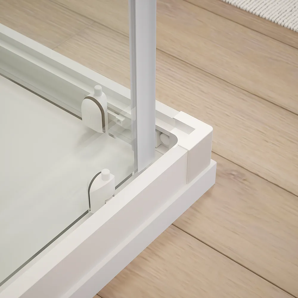 Box doccia angolare 70x70 cm serigrafato 4 mm profili bianchi | Grenada Box doccia angolare 70x70 cm serigrafato 4 mm profili bianchi | Grenada