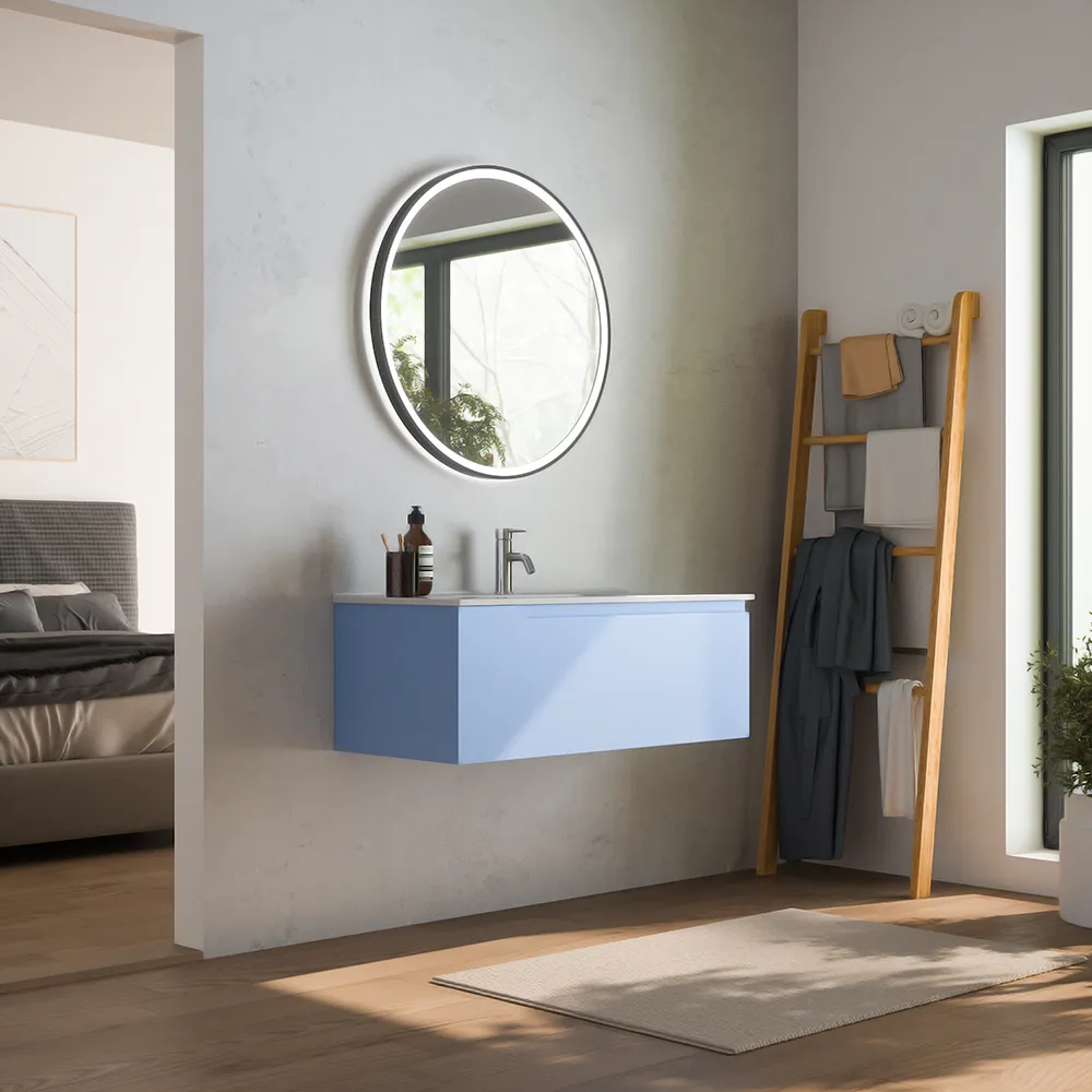 Mobile bagno sospeso 60 cm un cassetto carta da zucchero con lavabo | Ardenne Mobile bagno sospeso 60 cm un cassetto carta da zucchero con lavabo | Ardenne