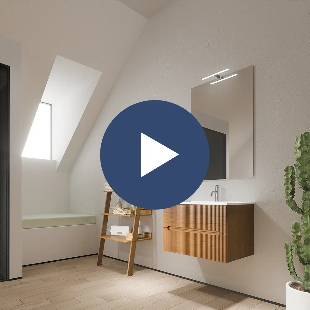 Preview video mobile da bagno sospeso cannettato mod. Kaindy Preview video mobile da bagno sospeso cannettato mod. Kaindy