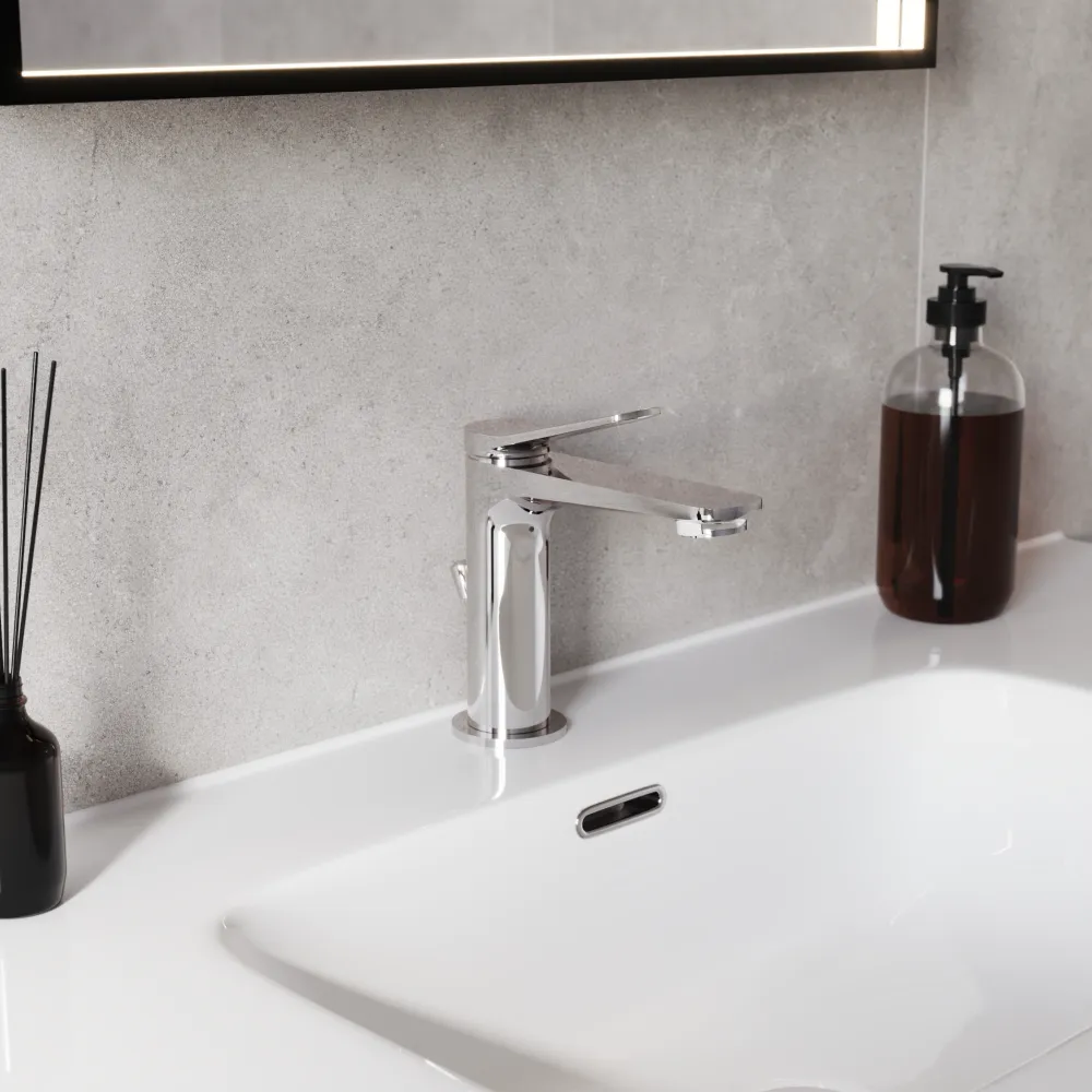 Set miscelatori: lavabo bidet con salterello e piletta ed esterno vasca a muro cromato | Anne Set miscelatori: lavabo bidet con salterello e piletta ed esterno vasca a muro cromato | Anne