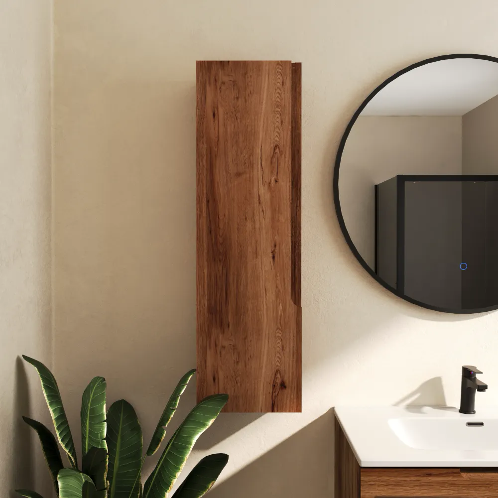 Colonna bagno sospesa 100x30x20 cm rovere scuro | Berg