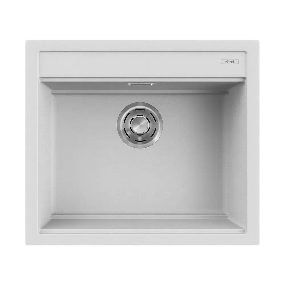 Elleci lavello da cucina 1 vasca 57x51cm in granitek bianco installazione sopratop | Best 105 Elleci lavello da cucina 1 vasca 57x51cm in granitek bianco installazione sopratop | Best 105