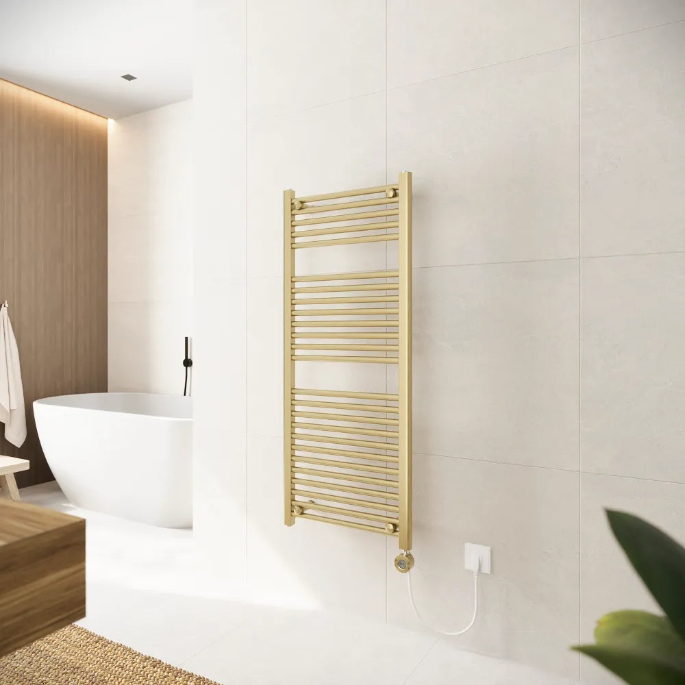 Termoarredo elettrico 1200x500 oro spazzolato interasse 450 | Polaris Termoarredo elettrico 1200x500 oro spazzolato interasse 450 | Polaris