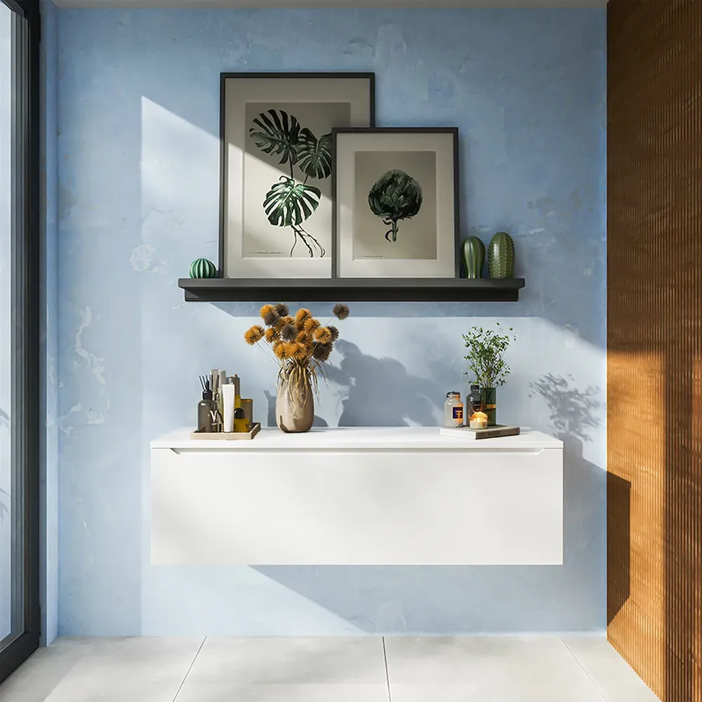 Cassettone scorrevole 90cm bianco opaco chiusura soft-close | Bako Cassettone scorrevole 90cm bianco opaco chiusura soft-close | Bako