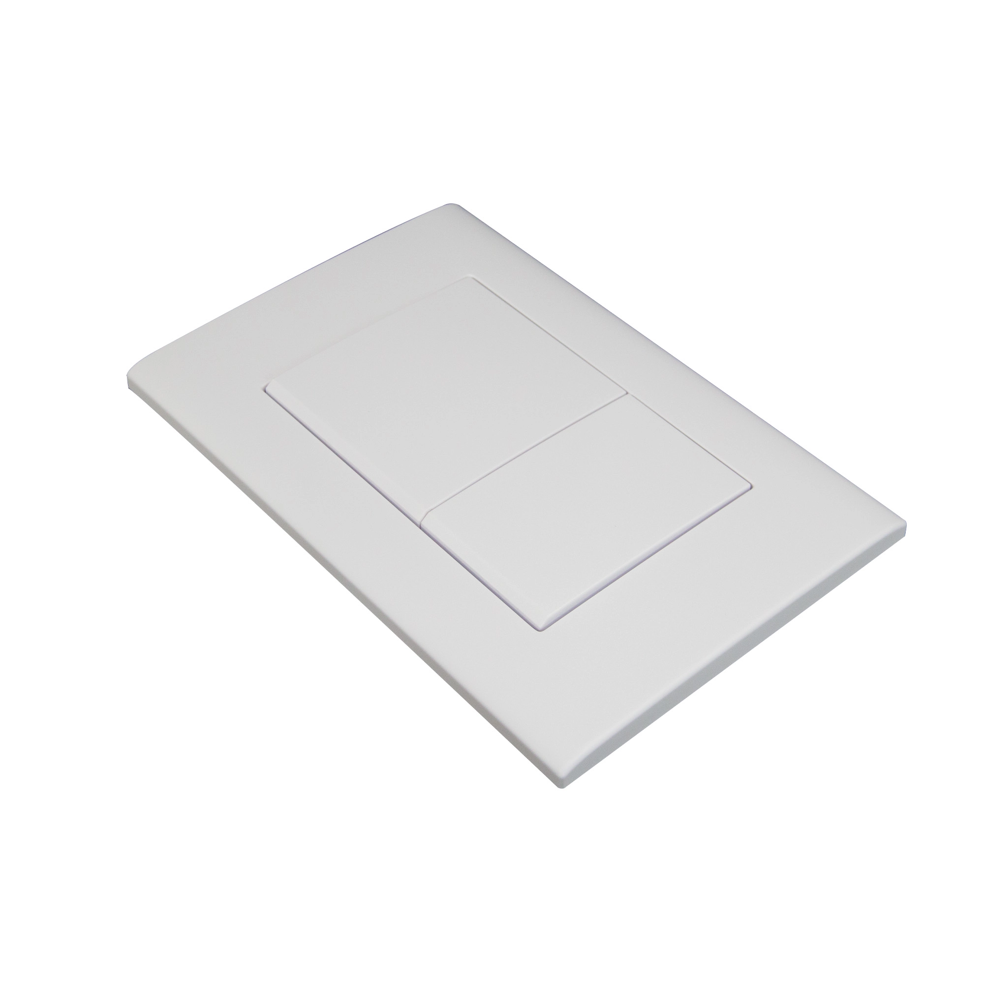 Placca di scarico doppio tasto in ABS bianco opaco