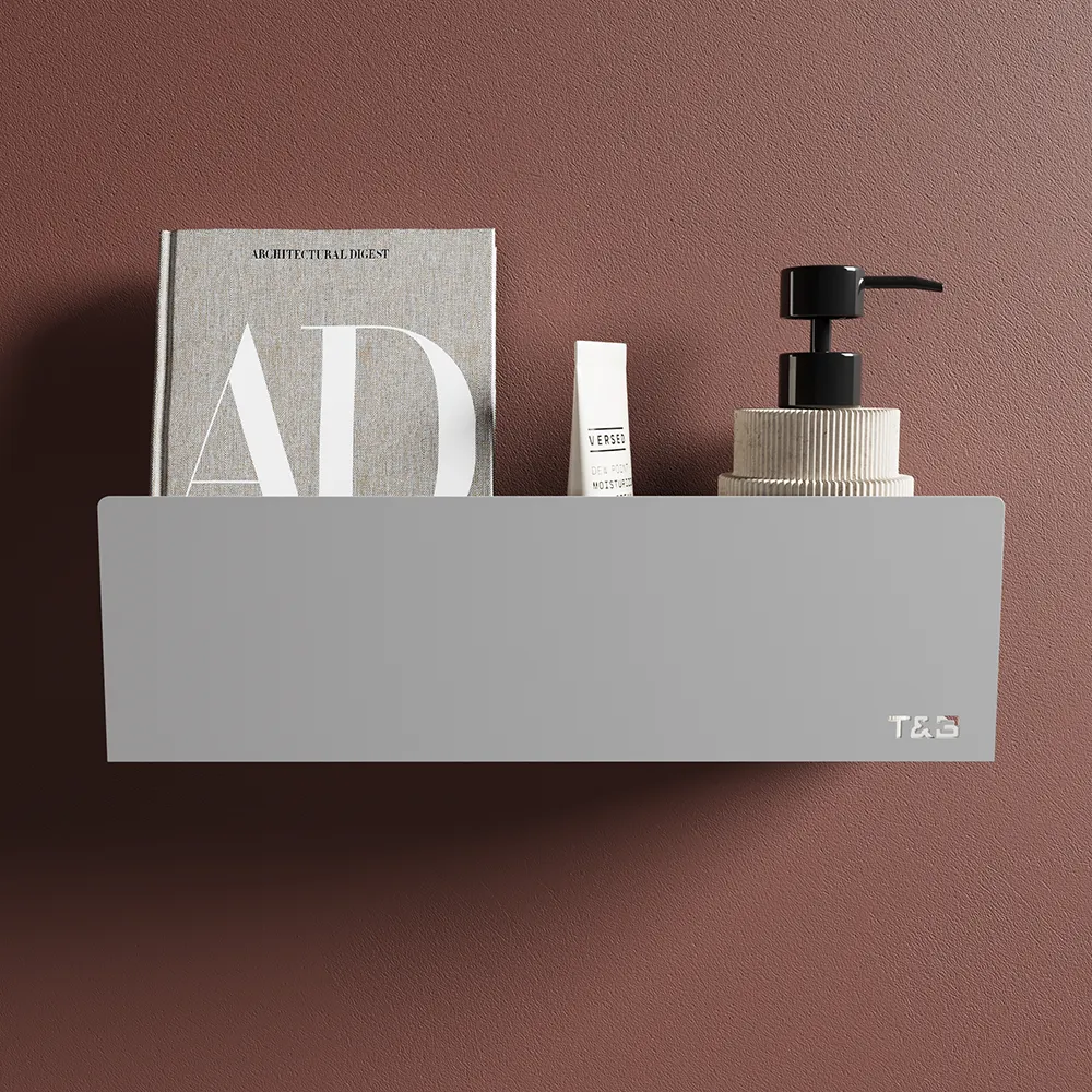 Mensola da bagno in alluminio Grigio con finitura opaca, dimensioni 40 cm | Alta Mensola da bagno in alluminio Grigio con finitura opaca, dimensioni 40 cm | Alta