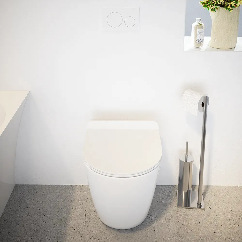 Vaso filomuro tornado silent flush in ceramica bianco lucido con sedile soft-close | Sydney Vaso filomuro tornado silent flush in ceramica bianco lucido con sedile soft-close | Sydney