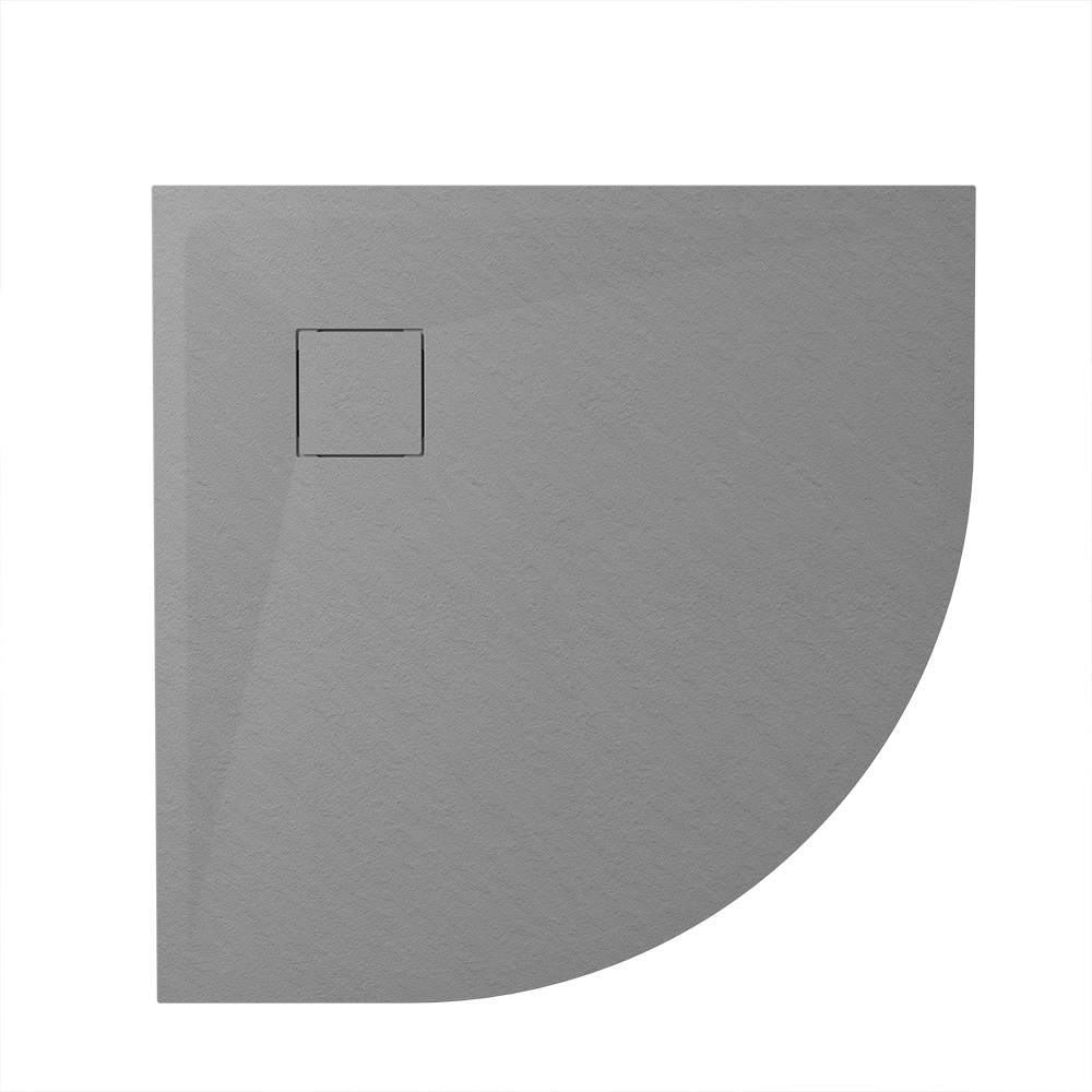 Piatto doccia 80x80 cm semicircolare colore grigio effetto pietra | Samos Piatto doccia 80x80 cm semicircolare colore grigio effetto pietra | Samos