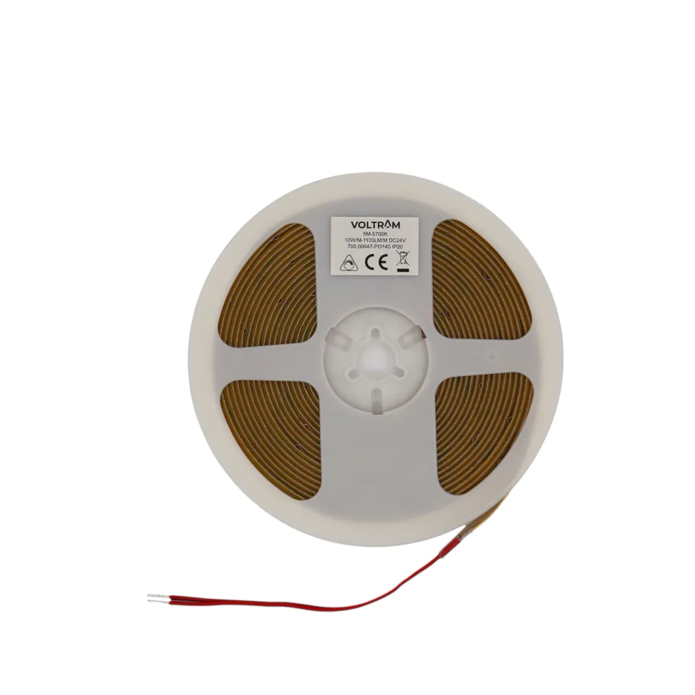 Striscia LED COB 24V 320LED/m 5m tagliabile ogni 5cm 10W/m luce naturale 4000K IP20 Striscia LED COB 24V 320LED/m 5m tagliabile ogni 5cm 10W/m luce naturale 4000K IP20