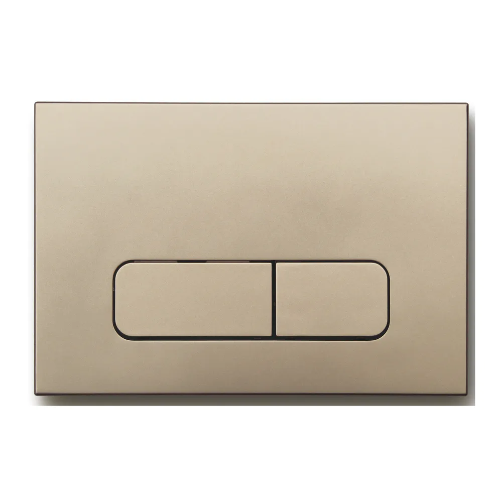 Placca di scarico doppio tasto in ABS oro champagne opaco Placca di scarico doppio tasto in ABS oro champagne opaco