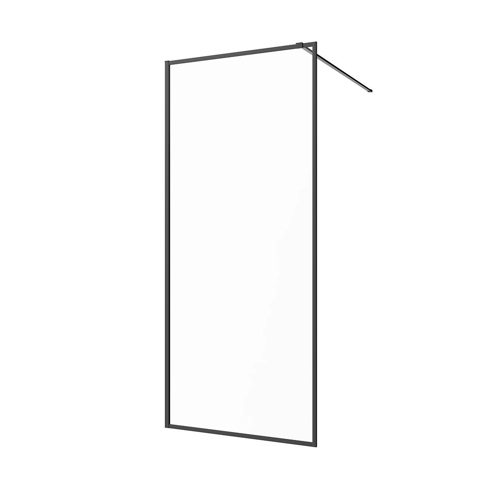 Doccia walk-in full frame 150 cm vetro trasparente profili neri | Rodi Doccia walk-in full frame 150 cm vetro trasparente profili neri | Rodi