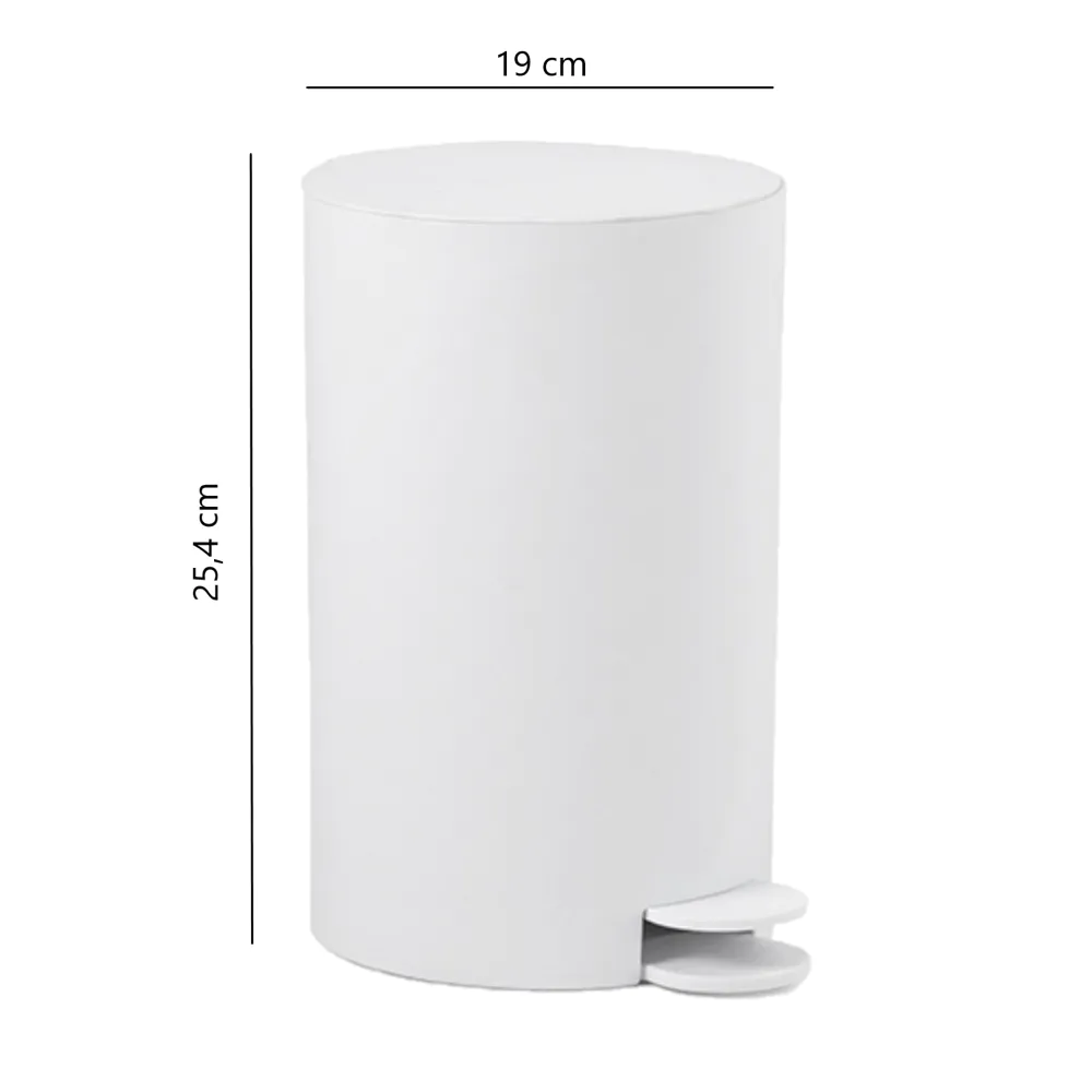 Portarifiuti 3LT bianco opaco | Sharon