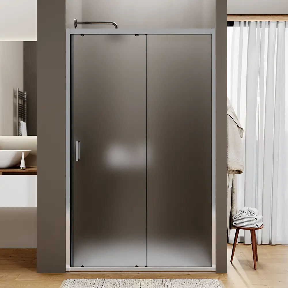 Nicchia doccia 120 cm scorrevole reversibile cristallo 6mm opaco h190 | Sicily Nicchia doccia 120 cm scorrevole reversibile cristallo 6mm opaco h190 | Sicily
