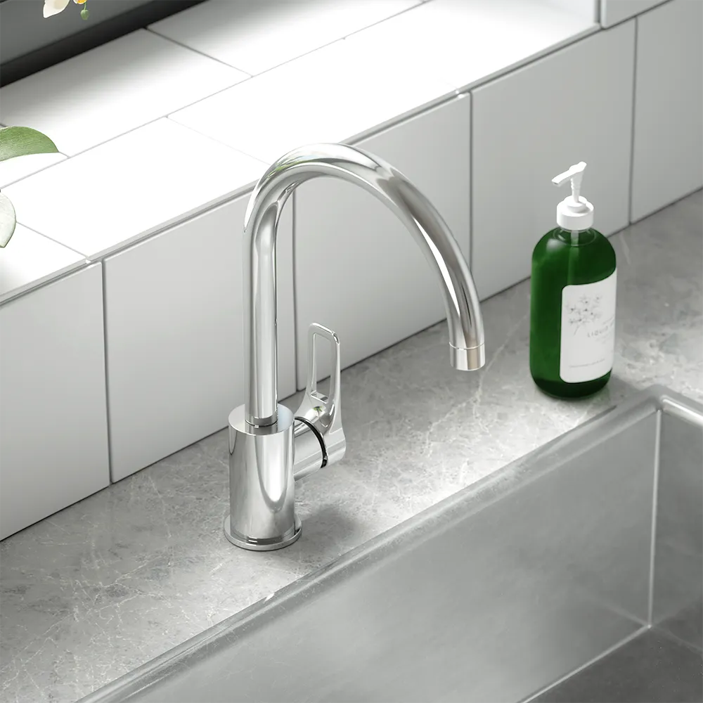 Miscelatore lavello cucina cromato con canna girevole | Timo Miscelatore lavello cucina cromato con canna girevole | Timo