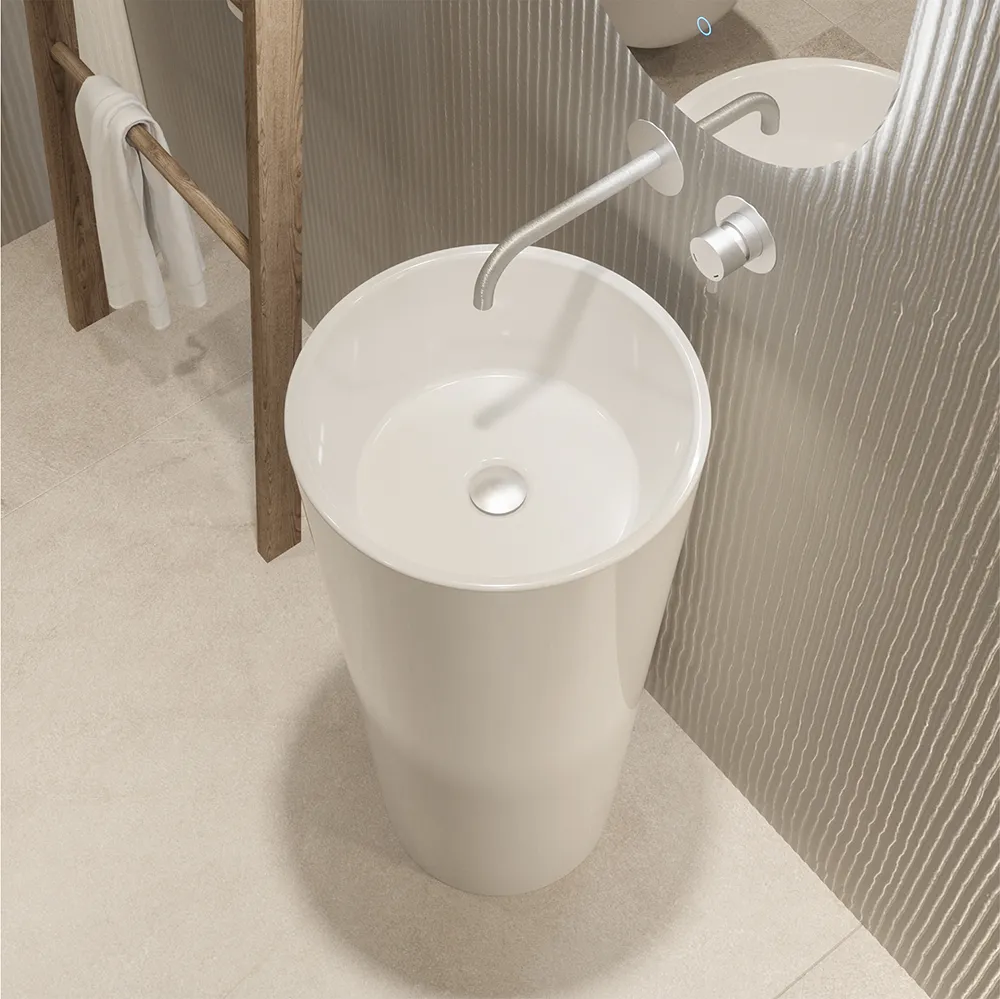 Lavabo freestanding tondo diam. 40cm in ceramica bianco lucido | Egeo Lavabo freestanding tondo diam. 40cm in ceramica bianco lucido | Egeo