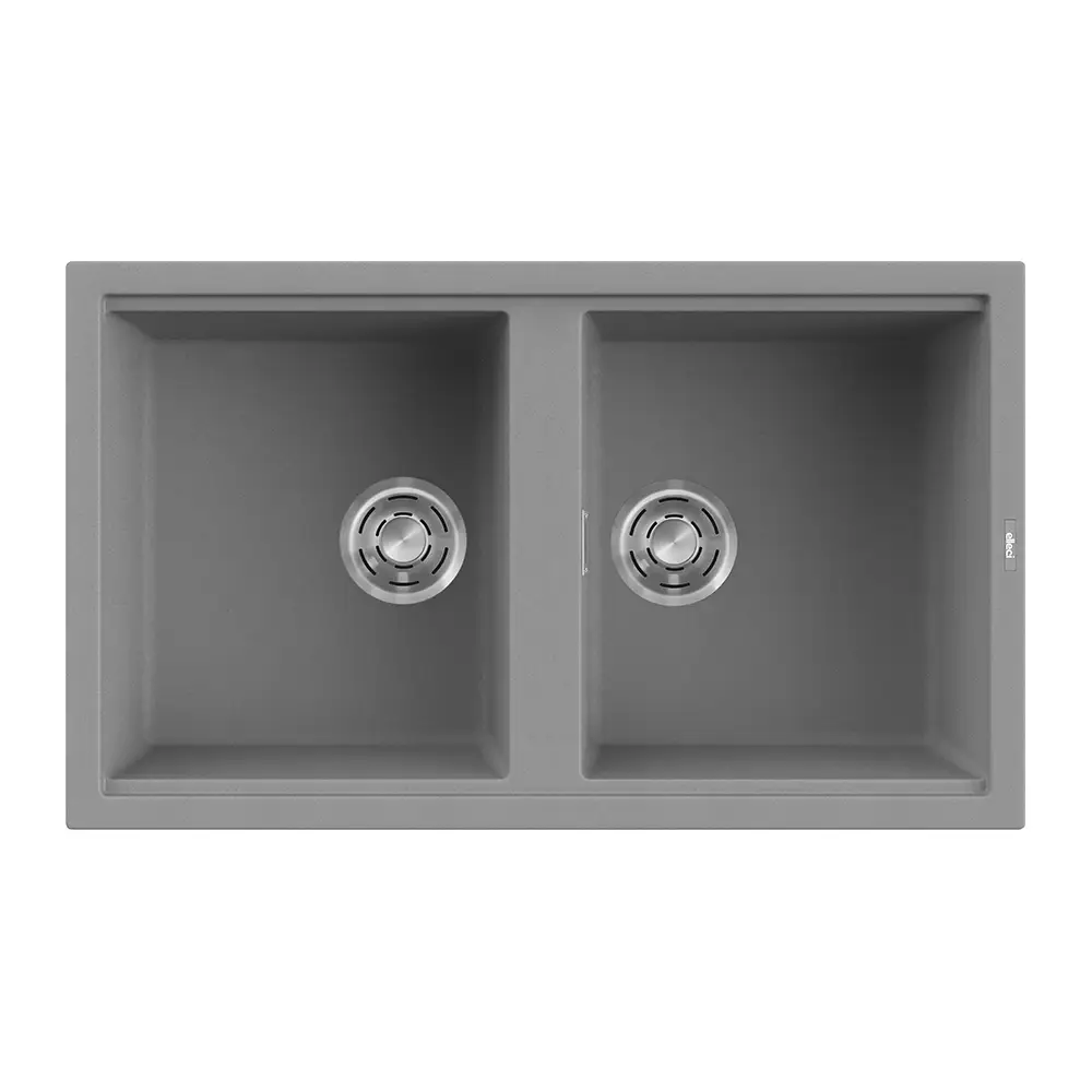Elleci lavello da cucina 2 vasche 86x51cm in granitek cemento installazione sopratop | Best 450 Elleci lavello da cucina 2 vasche 86x51cm in granitek cemento installazione sopratop | Best 450