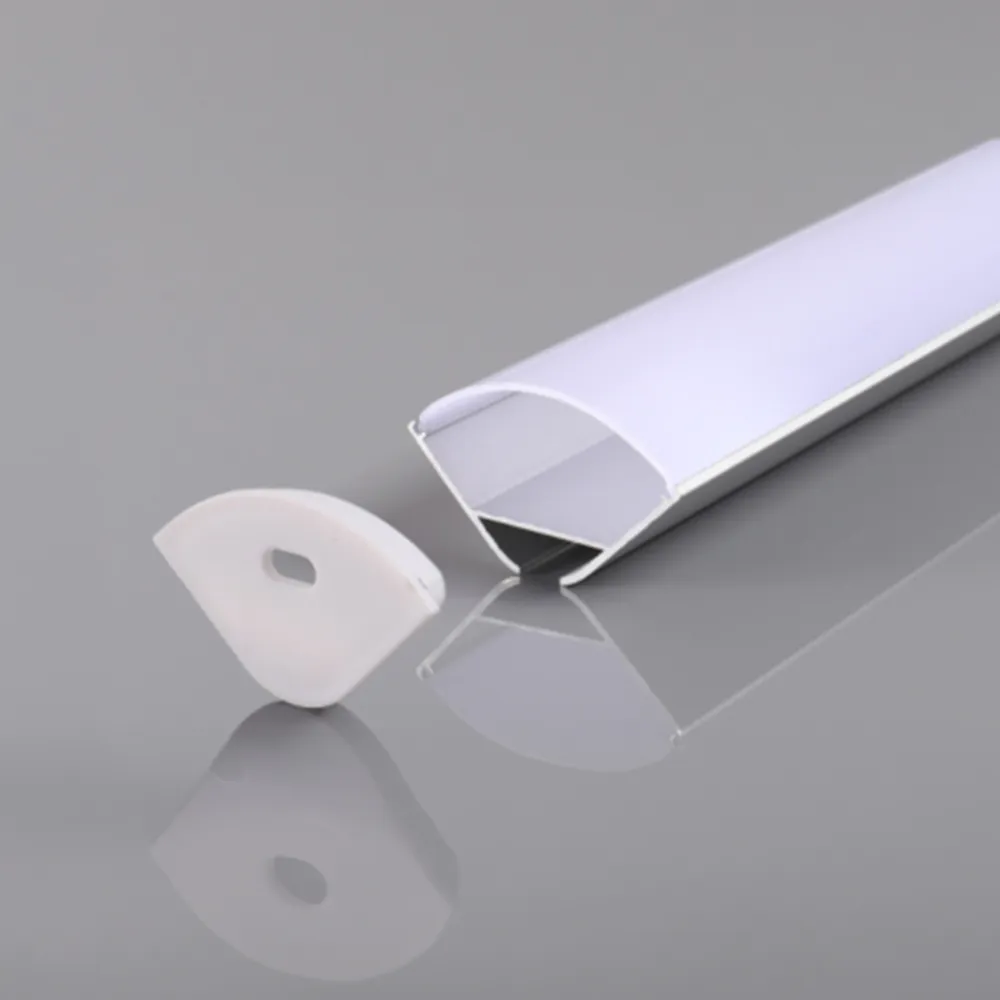 Profilo angolare in alluminio silver 1mt per doppia striscia led Profilo angolare in alluminio silver 1mt per doppia striscia led