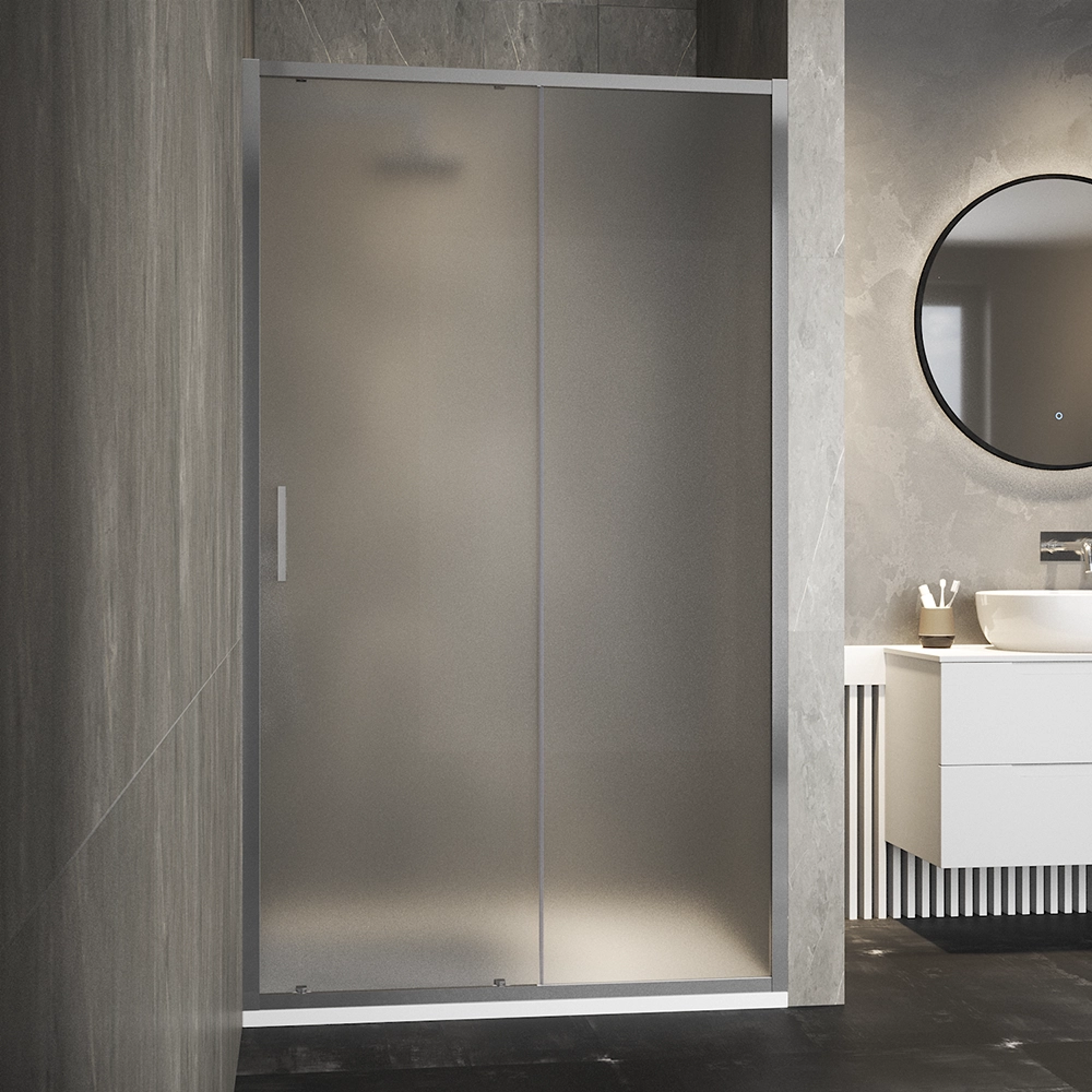 Porta doccia 140cm apertura scorrevole vetro 6mm opaco | Aruba Porta doccia 140cm apertura scorrevole vetro 6mm opaco | Aruba