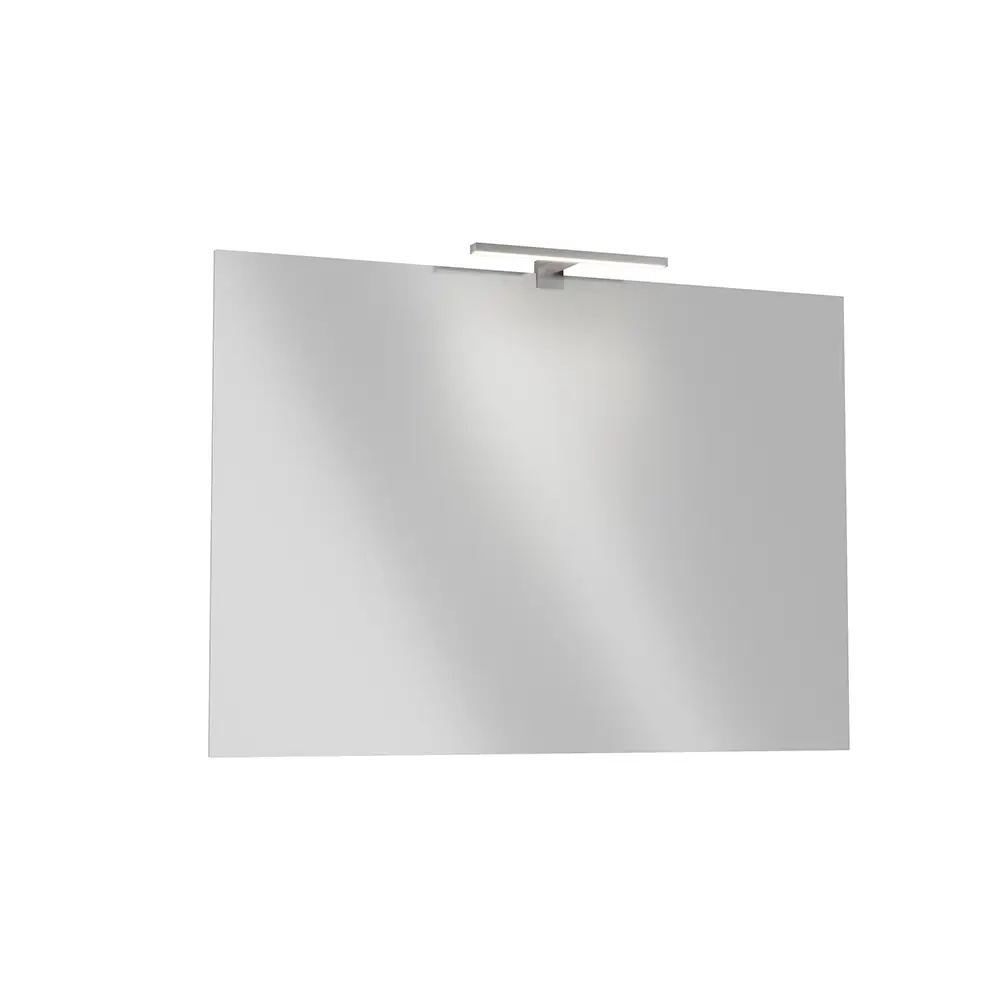 Specchio Camera Da Letto Da Parete Specchio Da Parete Moderno 100x70cm Argento - Senza Cornice Per Bagno O Ingresso Vetro Bordo Smussato