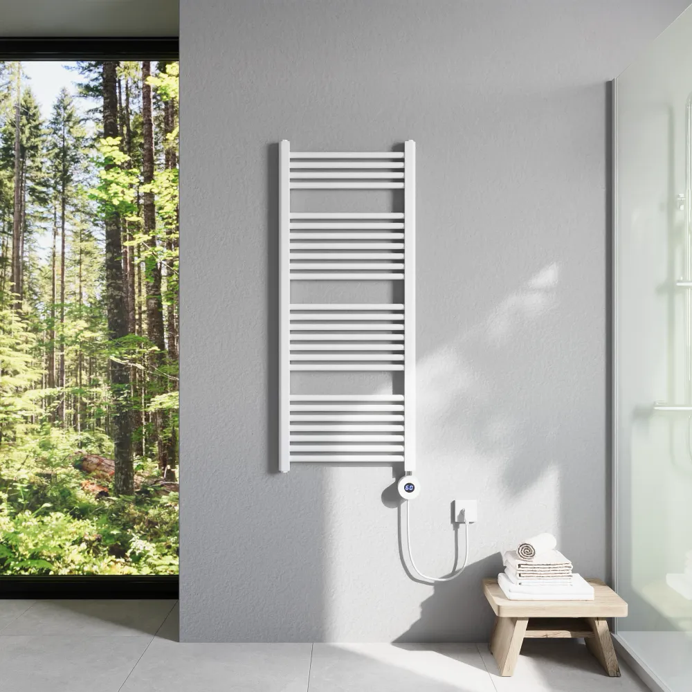 Termoarredo scaldasalviette elettrico 1200x500 bianco con termostato digitale | Antares Termoarredo scaldasalviette elettrico 1200x500 bianco con termostato digitale | Antares