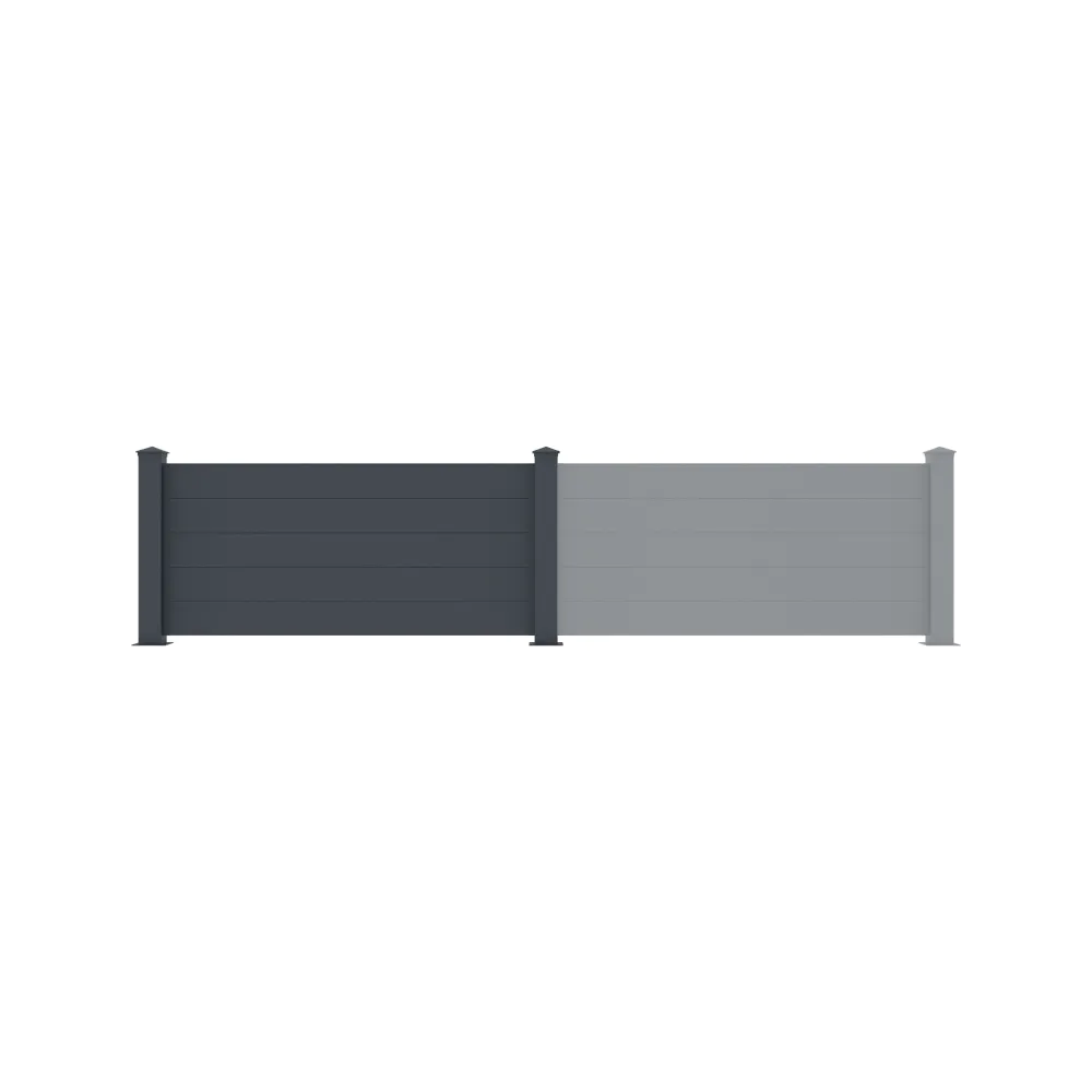 Recinzione in alluminio grigio freddo 189x89cm Recinzione in alluminio grigio freddo 189x89cm