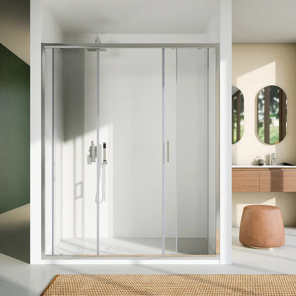 Porta doccia 160 cm due ante scorrevoli vetro 6mm trasparente | Sardinia Porta doccia 160 cm due ante scorrevoli vetro 6mm trasparente | Sardinia