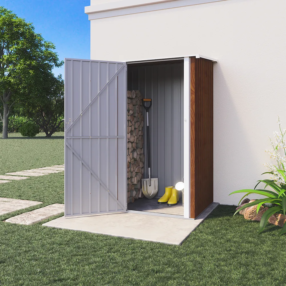 Casetta da giardino in acciaio zincato effetto legno 1,51x1,03xh1,96 m - 48kg- 1,55 metri quadri Casetta da giardino in acciaio zincato effetto legno 1,51x1,03xh1,96 m - 48kg- 1,55 metri quadri