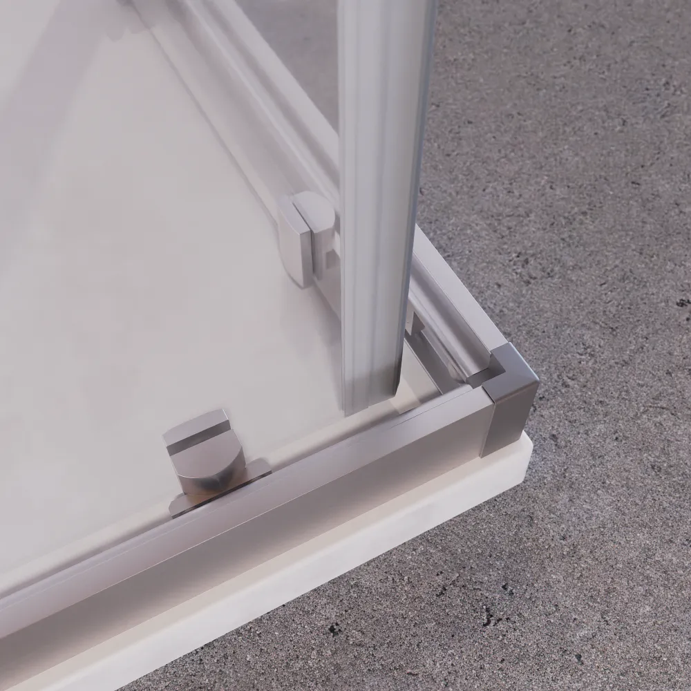 Box doccia 80x100 cm apertura angolare due ante scorrevoli vetro trasparente h170 | Java