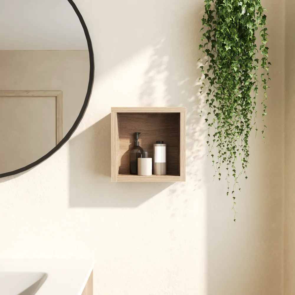 Pensile sospeso a giorno 25x25 cm rovere chiaro | Berg Pensile sospeso a giorno 25x25 cm rovere chiaro | Berg