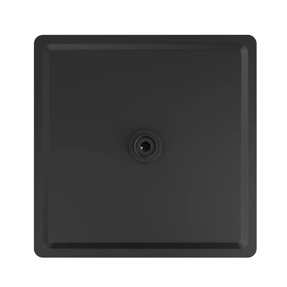 Soffione doccia quadrato ultraslim 25x25 cm orientabile nero opaco Soffione doccia quadrato ultraslim 25x25 cm orientabile nero opaco