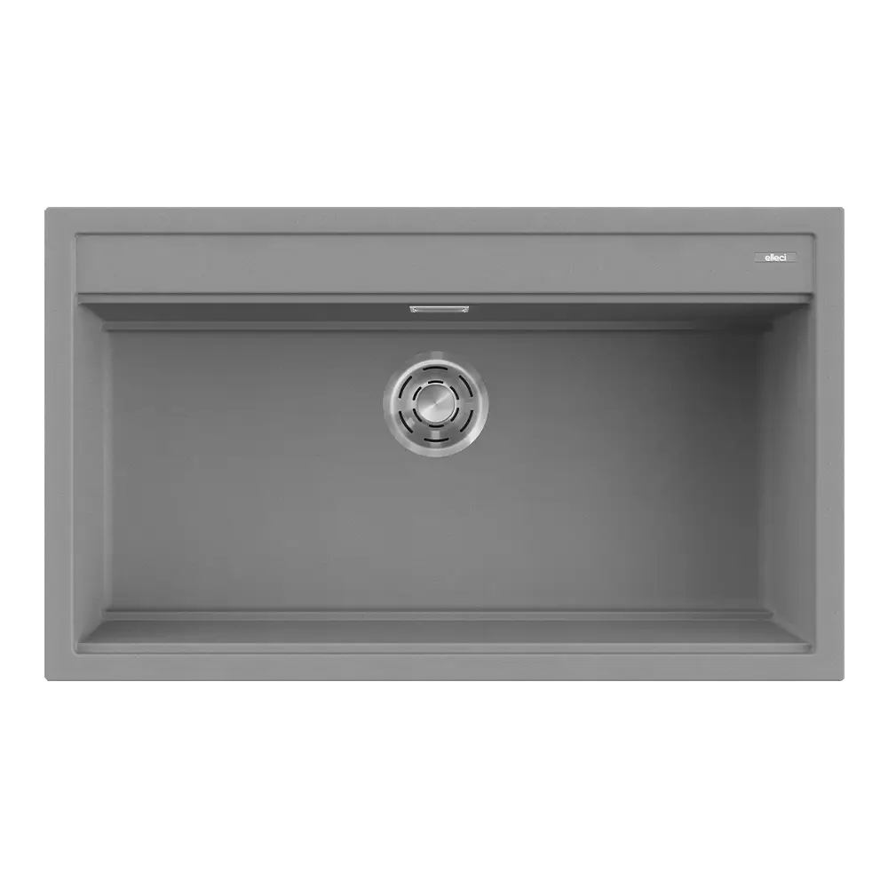 Elleci lavello da cucina 1 vasca 86x51cm in granitek cemento installazione sopratop | Best 360 Elleci lavello da cucina 1 vasca 86x51cm in granitek cemento installazione sopratop | Best 360