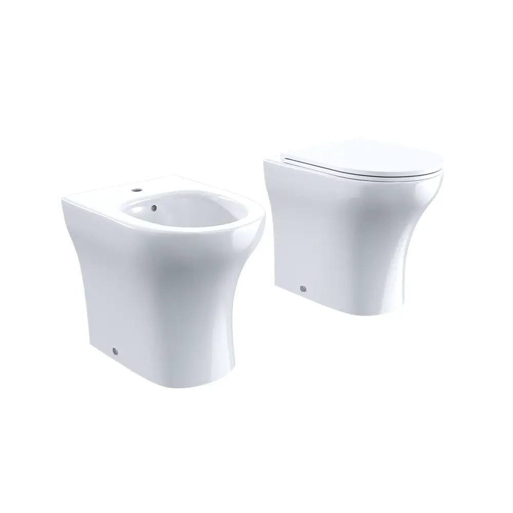Coppia di sanitari in ceramica mod. Nassau WC + Bidet