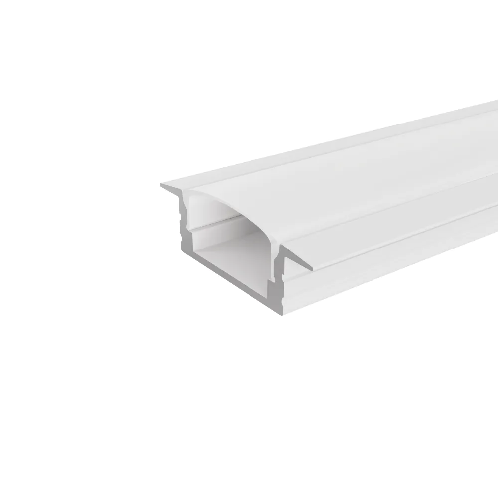 Profilo da incasso in alluminio bianco 1mt per doppia striscia led Profilo da incasso in alluminio bianco 1mt per doppia striscia led