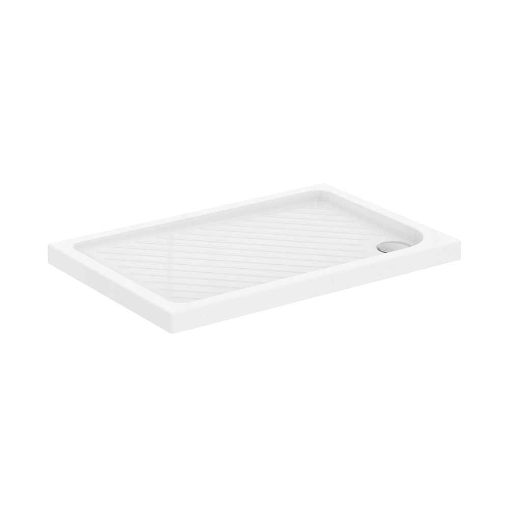 Ideal Standard piatto doccia 80x120x7h cm in ceramica bianco lucido design anti-scivolo mod. Eurovit