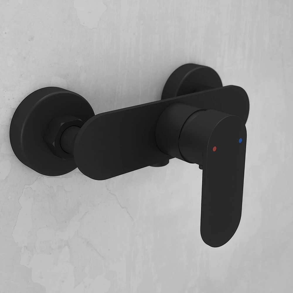 Miscelatore esterno doccia a muro nero opaco | Kerry Miscelatore esterno doccia a muro nero opaco | Kerry