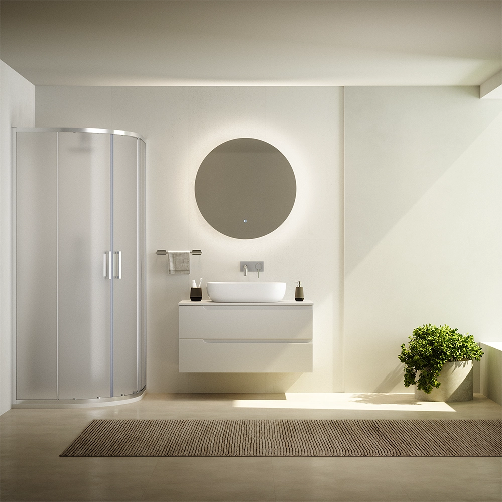 Box doccia semicircolare 90x90cm vetro 6mm opaco | Aruba Box doccia semicircolare 90x90cm vetro 6mm opaco | Aruba