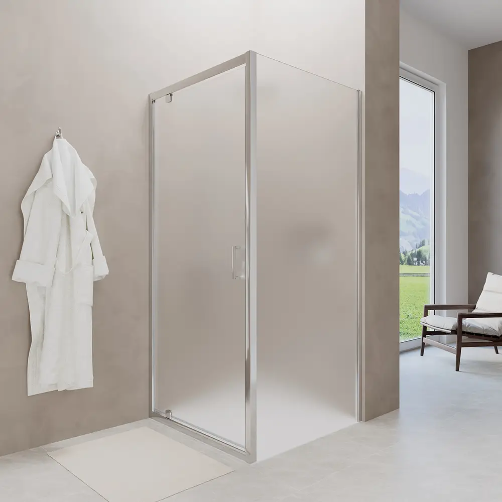 Box doccia 70x70 cm angolare apertura a battente vetro 6mm opaco | Apulia Box doccia 70x70 cm angolare apertura a battente vetro 6mm opaco | Apulia