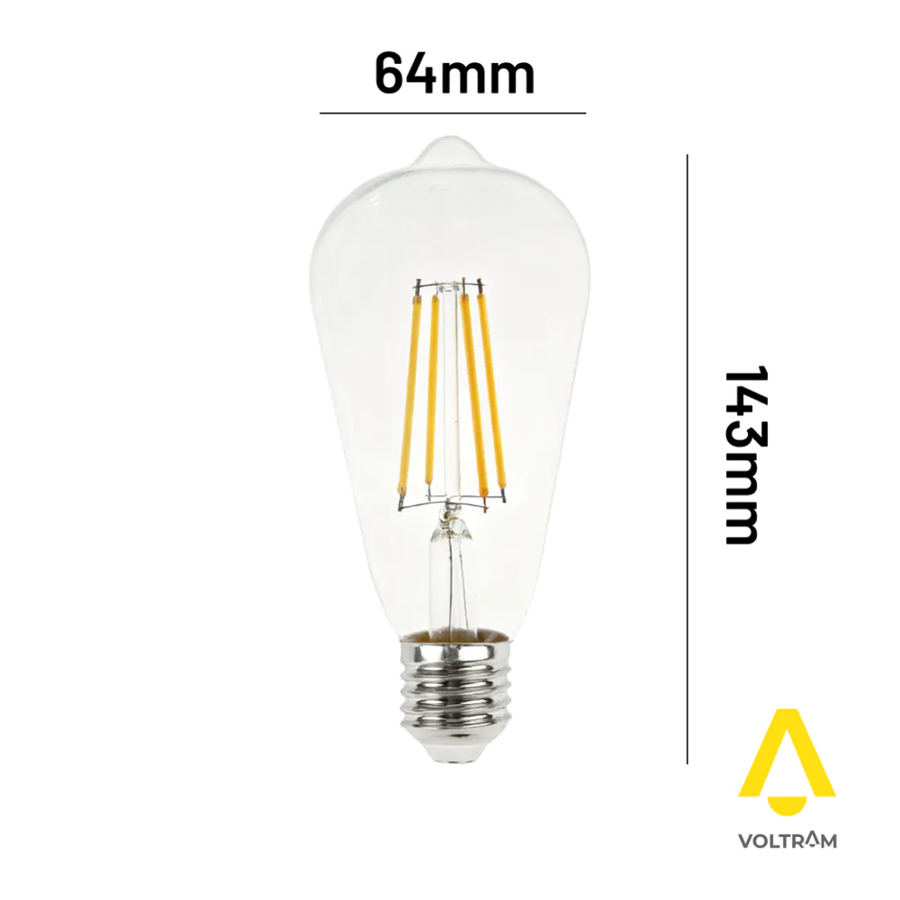 Lampadina LED E27 4W ST64 300LM bianco naturale 4000K