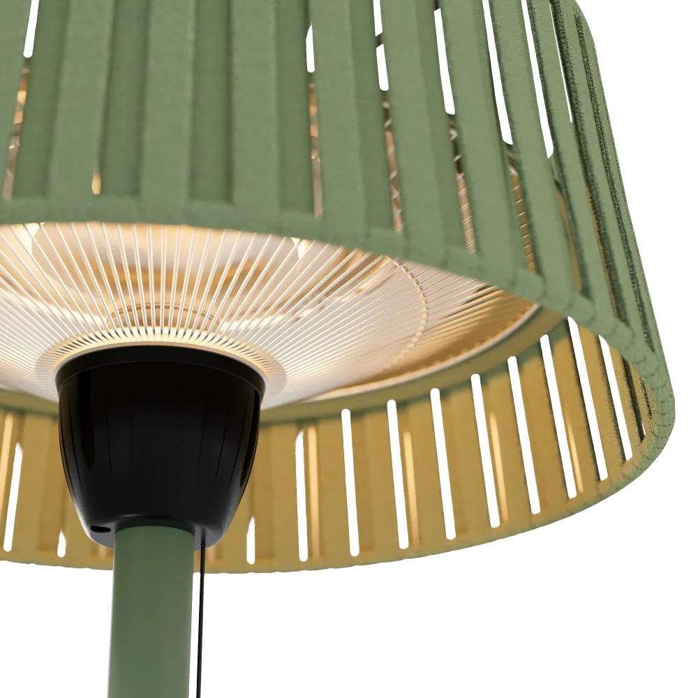 Fungo riscaldante da tavolo a lampada alogena 1500W interruttore a tirante colore verde | Ignis