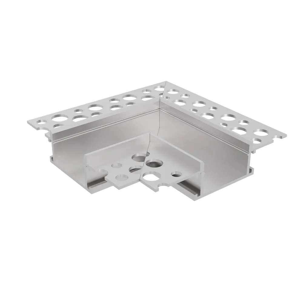 Angolo di giunzione silver 90° per profilo da incasso slim per cartongesso Angolo di giunzione silver 90° per profilo da incasso slim per cartongesso