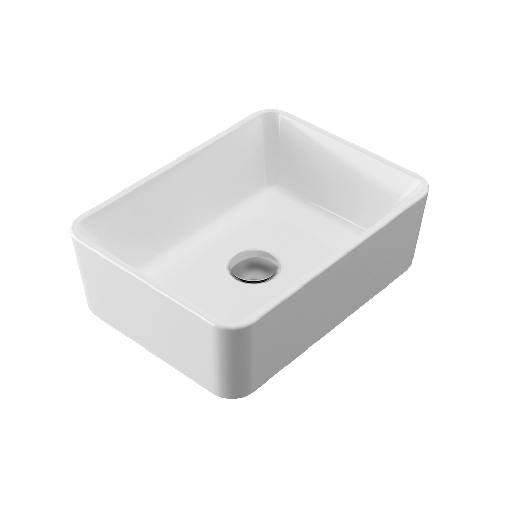 Lavabo da appoggio rettangolare 40x30x13 cm Bianco Lavabo da appoggio rettangolare 40x30x13 cm Bianco