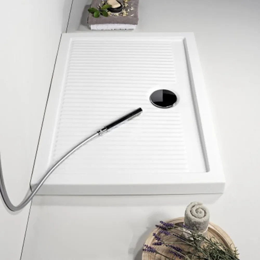 Azzurra ceramica piatto doccia 70x120xh6,5cm bianco lucido design anti-scivolo | Ferdy Azzurra ceramica piatto doccia 70x120xh6,5cm bianco lucido design anti-scivolo | Ferdy