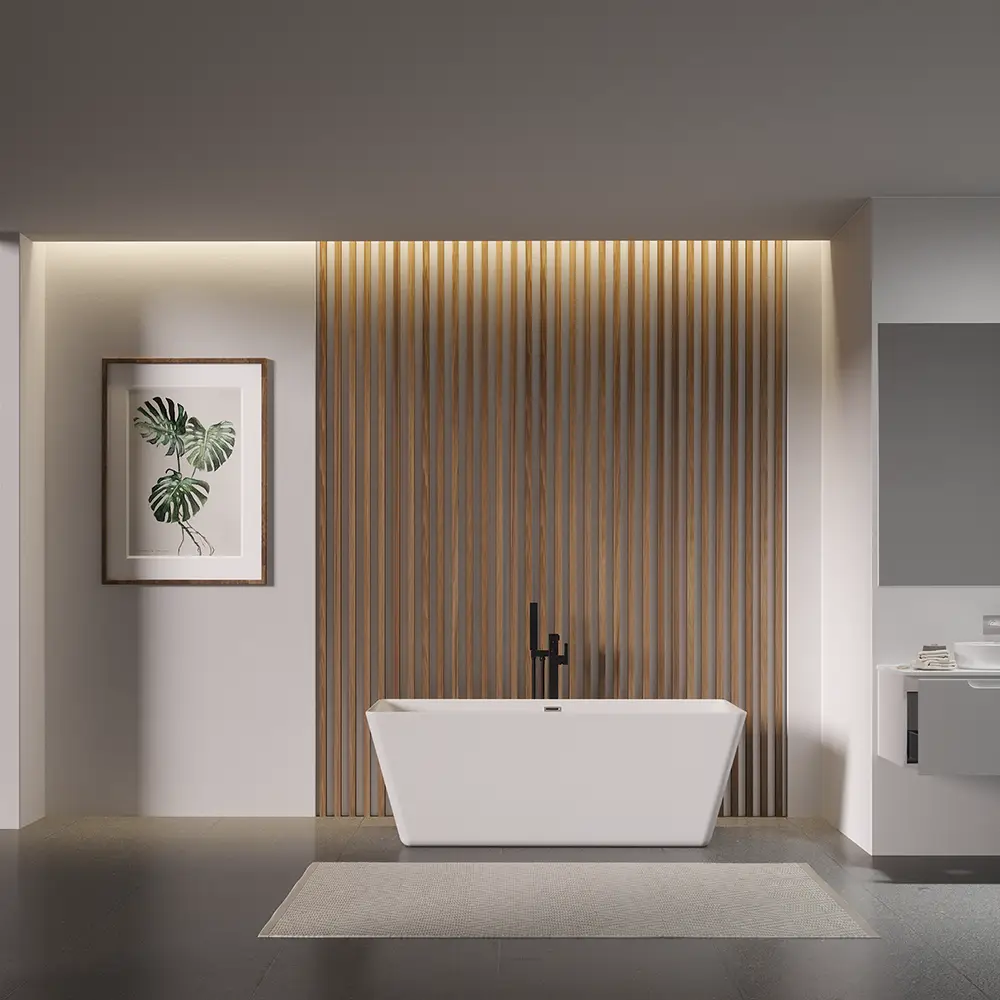 Rubinetteria squadrata per vasca freestanding finitura nera opaca | Grace Rubinetteria squadrata per vasca freestanding finitura nera opaca | Grace