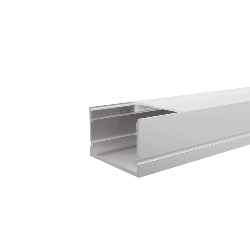 Profilo lineare XL 2mt in alluminio silver per striscia led Profilo lineare XL 2mt in alluminio silver per striscia led