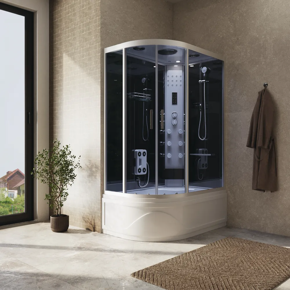 Cabina doccia idromassaggio 85x130 cm lato destro h215cm con bagno turco | Malta Cabina doccia idromassaggio 85x130 cm lato destro h215cm con bagno turco | Malta