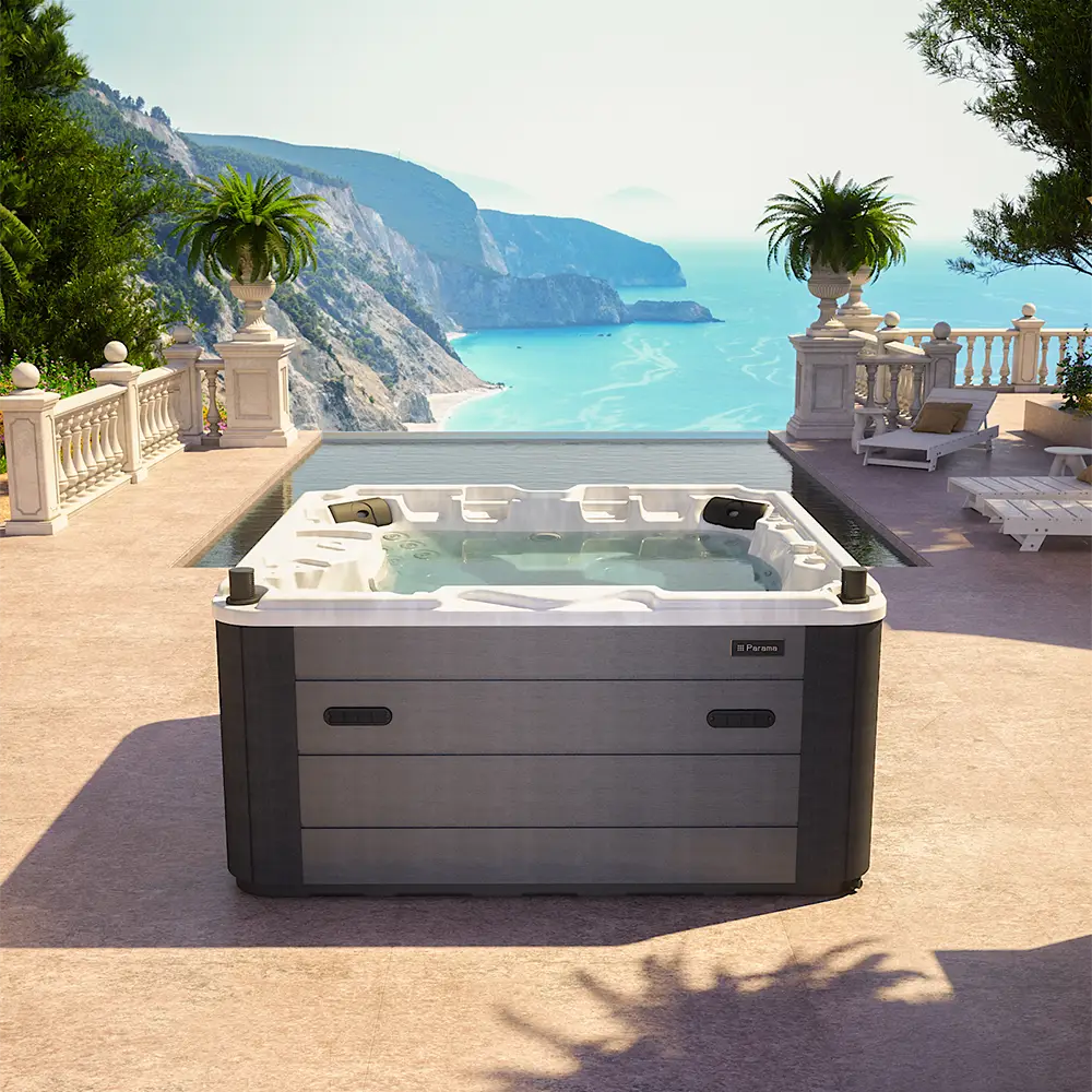 Minipiscina vasca idromassaggio 220x220x96 cm da esterno 5 persone | Garda Minipiscina vasca idromassaggio 220x220x96 cm da esterno 5 persone | Garda