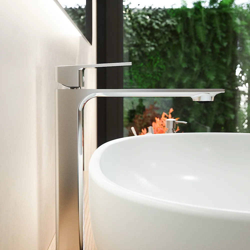 Miscelatore lavabo alto senza scarico slim cromato | Ingrid Miscelatore lavabo alto senza scarico slim cromato | Ingrid