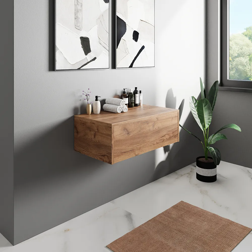 Cassettone scorrevole con apertura push&pull 90cm rovere gransasso | Galdor Cassettone scorrevole con apertura push&pull 90cm rovere gransasso | Galdor