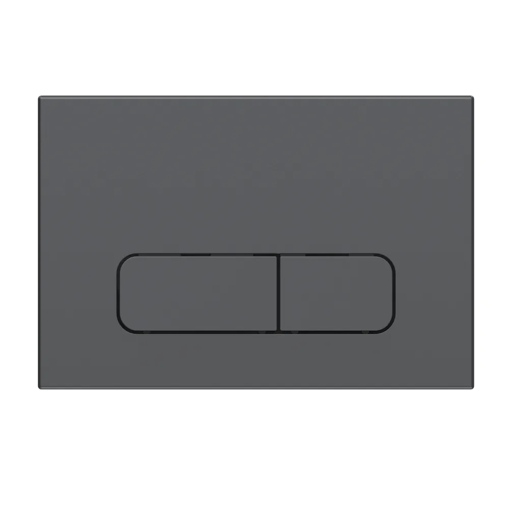 Placca di scarico doppio tasto in ABS gun metal